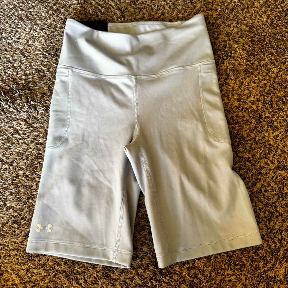 NWT Under Armour Women’s S‎ Movement Bike Short Blue Fitted MSRP $60